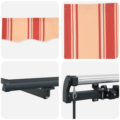 Retractable Awning Yellow and Orange 350 x 250 cm