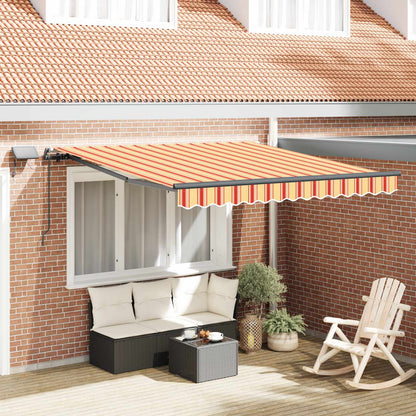 Retractable Awning Yellow and Orange 350 x 250 cm