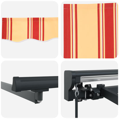Awning Frame Multicolour 350 x 250 cm Polyester with PU coating