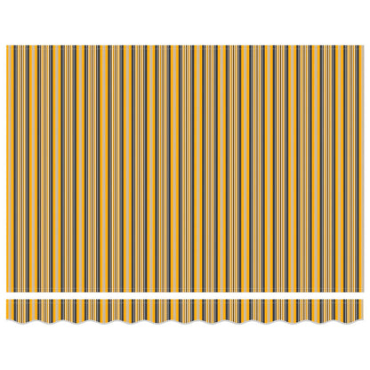 Retractable Awning Multicolour 350 x 250 cm Polyester and Steel