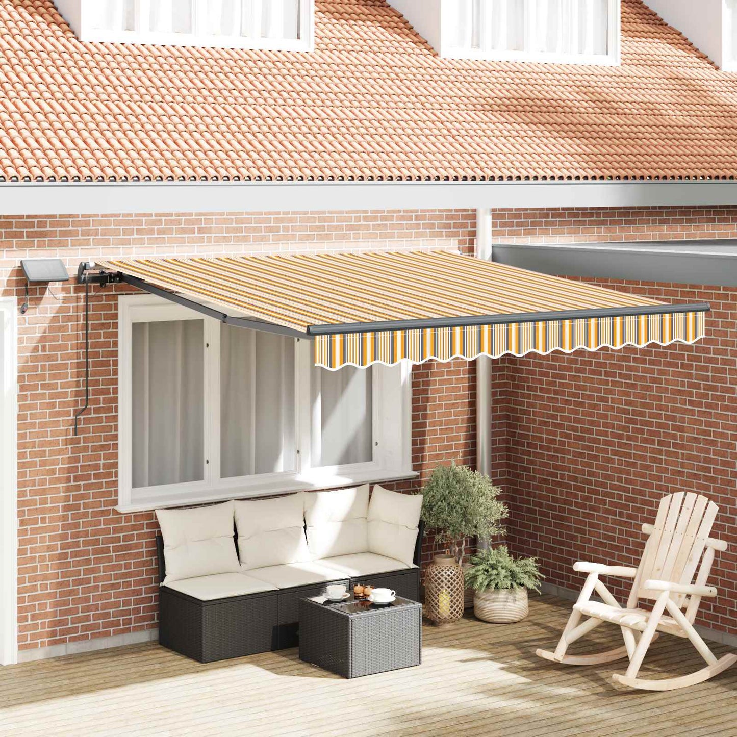 Retractable Awning Multicolour 350 x 250 cm