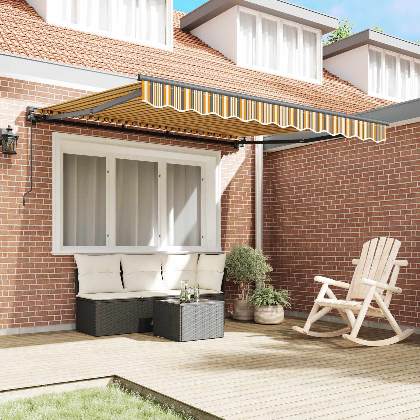Awning Frame Yellow and Grey 350 x 250 cm