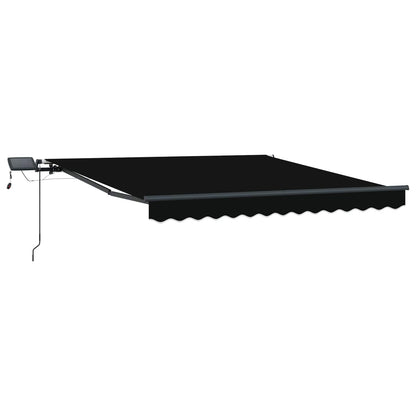 Retractable Awning Black 350 x 250 cm Fabric
