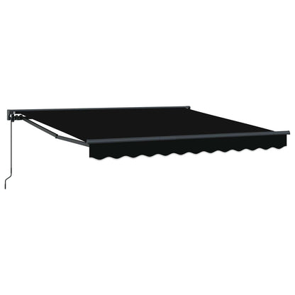 Awning Frame Black 350 x 250 cm Polyester with PU coating
