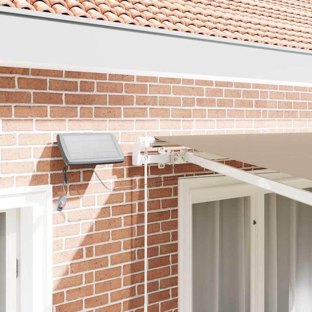 Retractable Awning Beige 350 x 250 cm Fabric and Aluminium