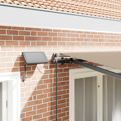 Retractable Awning Beige 350 x 250 cm Fabric and Aluminium