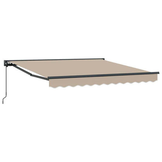 Retractable Awning Beige 350 x 250 cm Polyester and Metal