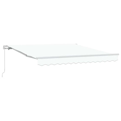 Retractable Awning White 350 x 250 cm Polyester and Aluminium