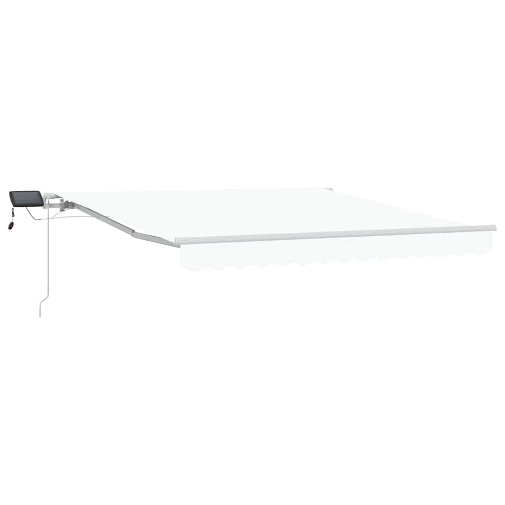 Retractable Awning White 350 x 250 cm Fabric and Aluminium