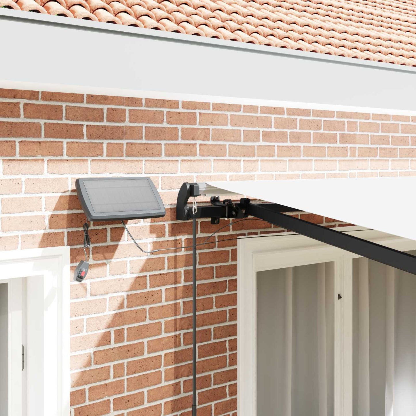 Retractable Awning White 350 x 250 cm Fabric