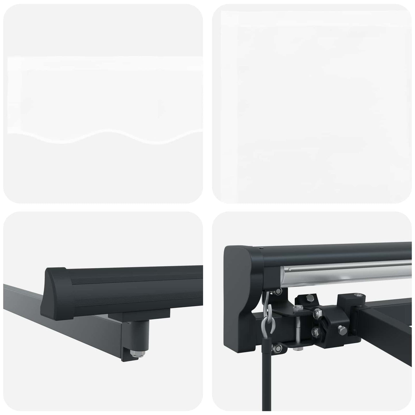 Awning Frame White 350 x 250 cm Polyester with PU coating