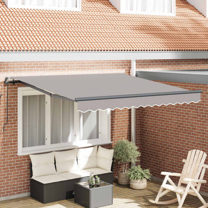 Retractable Awning Light Grey 350 x 250 cm