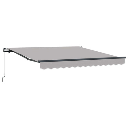 Retractable Awning Light Grey 350 x 250 cm