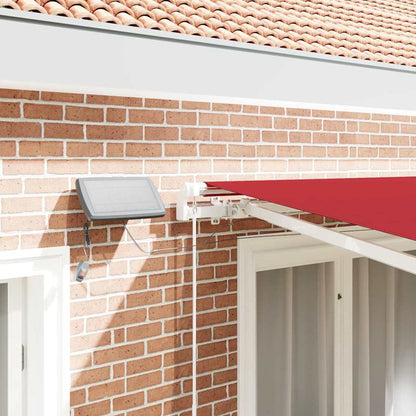 Retractable Awning Manual Red 350 x 250 cm Fabric and Steel