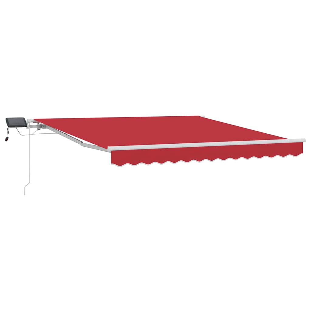 Retractable Awning Manual Red 350 x 250 cm Fabric and Steel