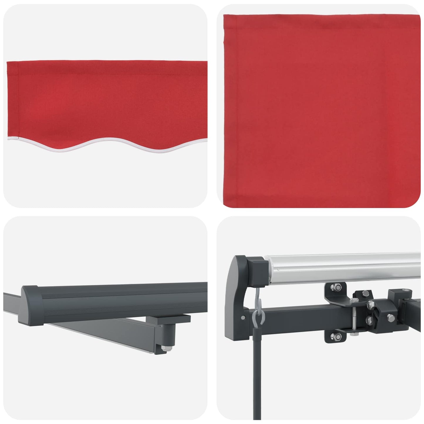 Retractable Awning Red 350 x 250 cm Fabric