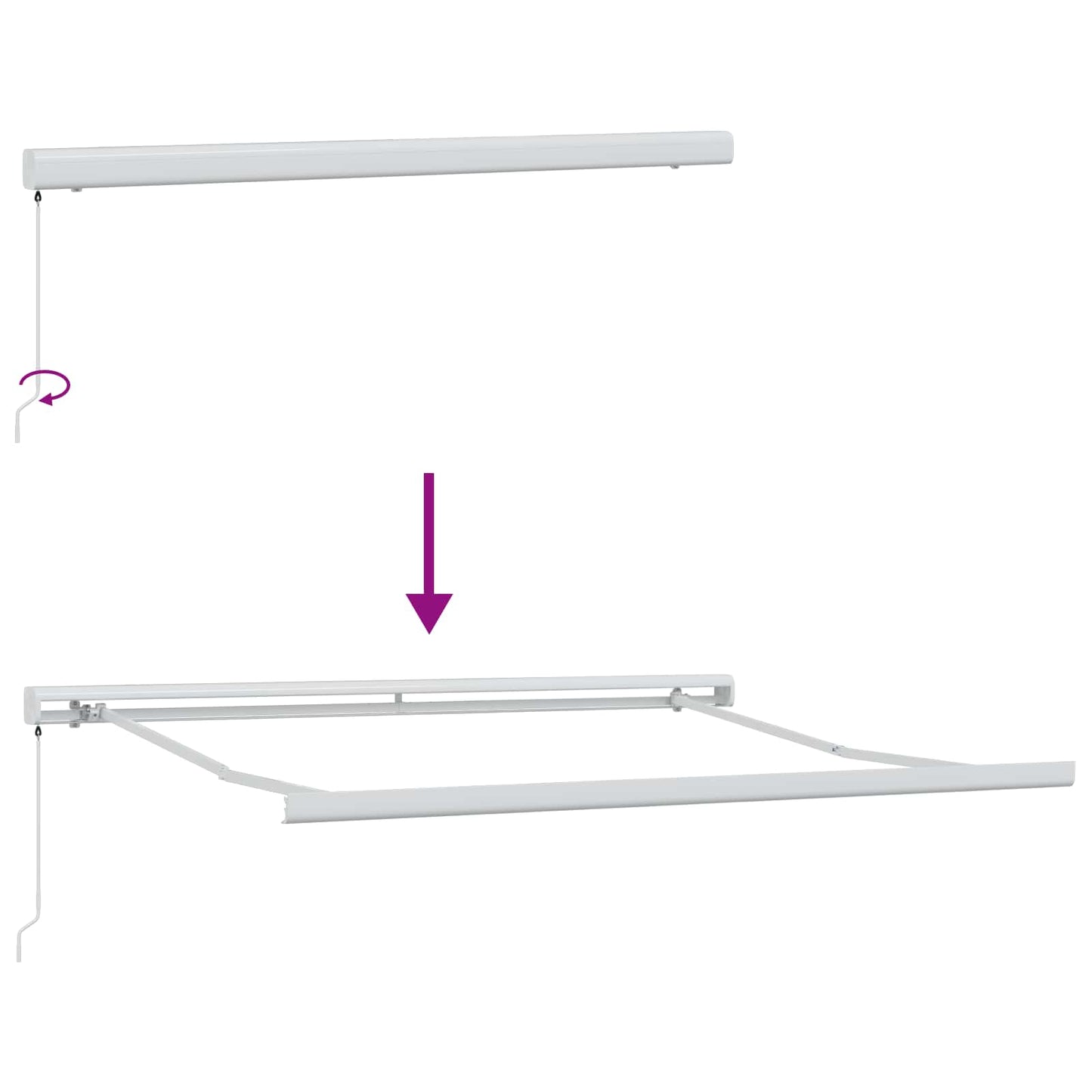 Retractable Awning Red 350 x 250 cm Fabric and Metal