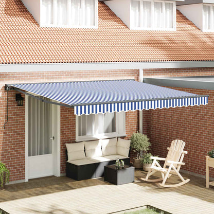 Awning Frame Blue and White 400 x 300 cm