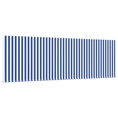 Retractable Awning Manual Blue and White 400 x 300 cm