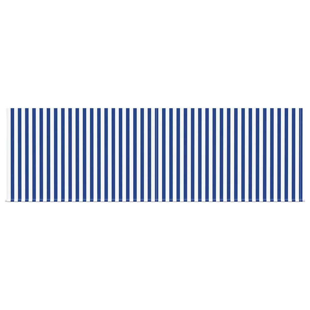 Retractable Awning Manual Blue and White 400 x 300 cm