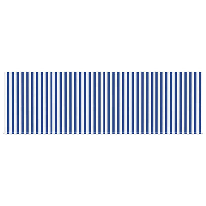 Retractable Awning Manual Blue and White 400 x 300 cm