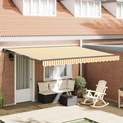 Awning Frame Yellow and White 400 x 300 cm