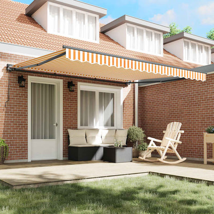 Awning Frame Yellow and White 400 x 300 cm