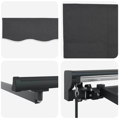 Retractable Awning Manual Anthracite 400 x 300 cm