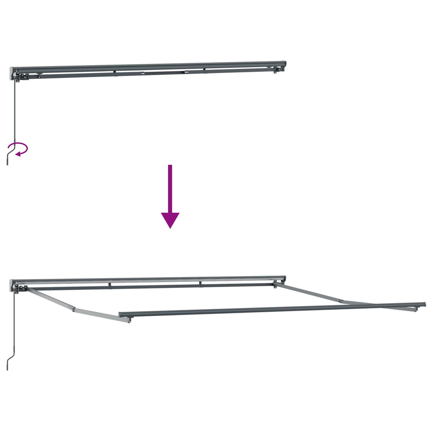 Awning Frame Brown 400 x 300 cm Polyester with PU coating