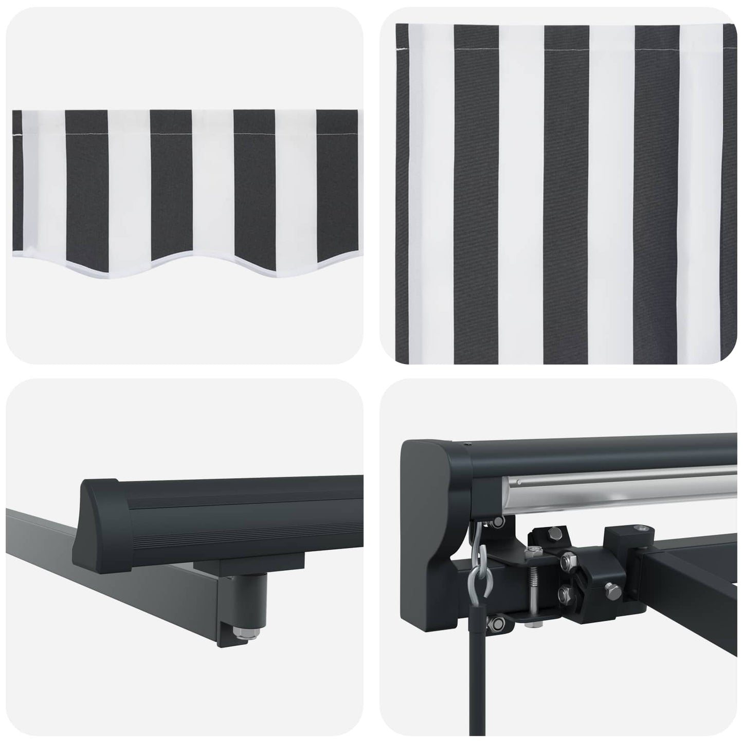 Awning Frame Anthracite and White 400 x 300 cm