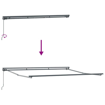 Awning Frame Anthracite and White 400 x 300 cm