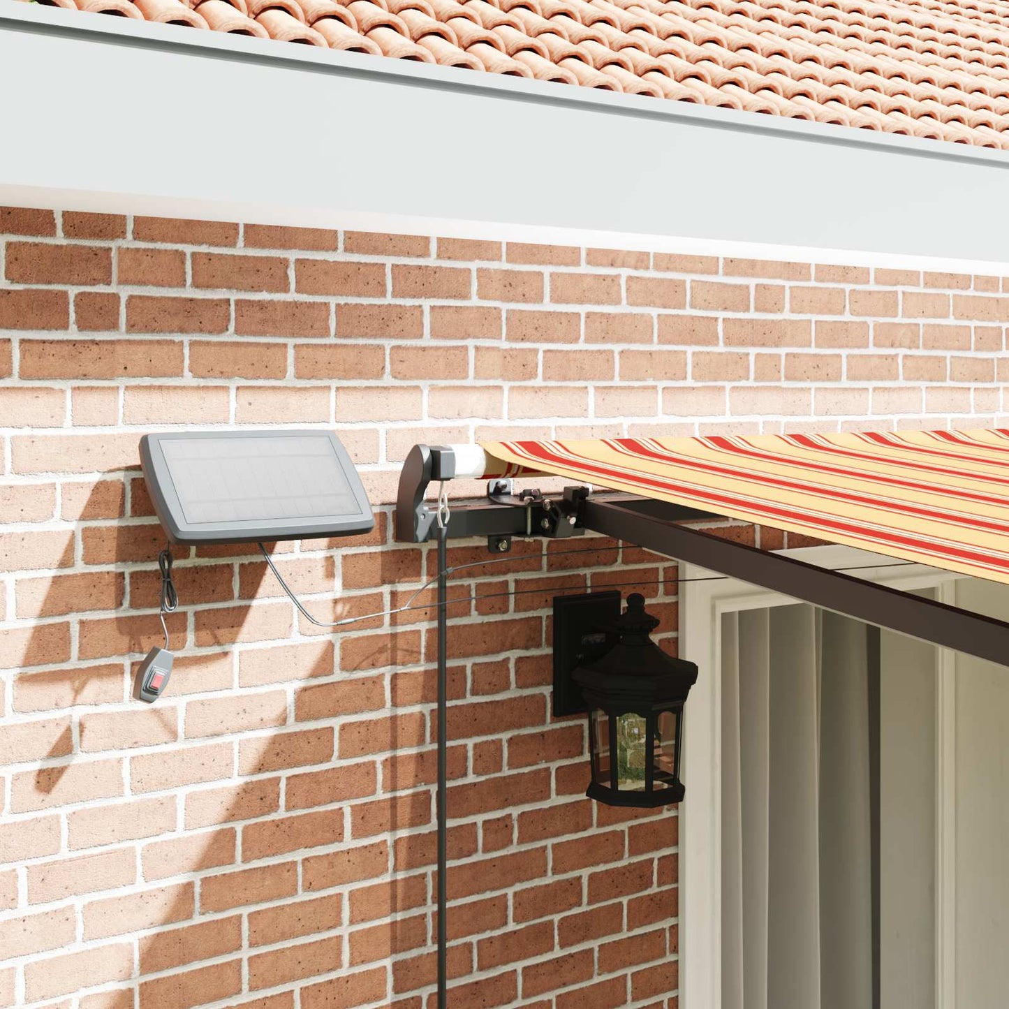 Retractable Awning Yellow and Orange 400 x 300 cm