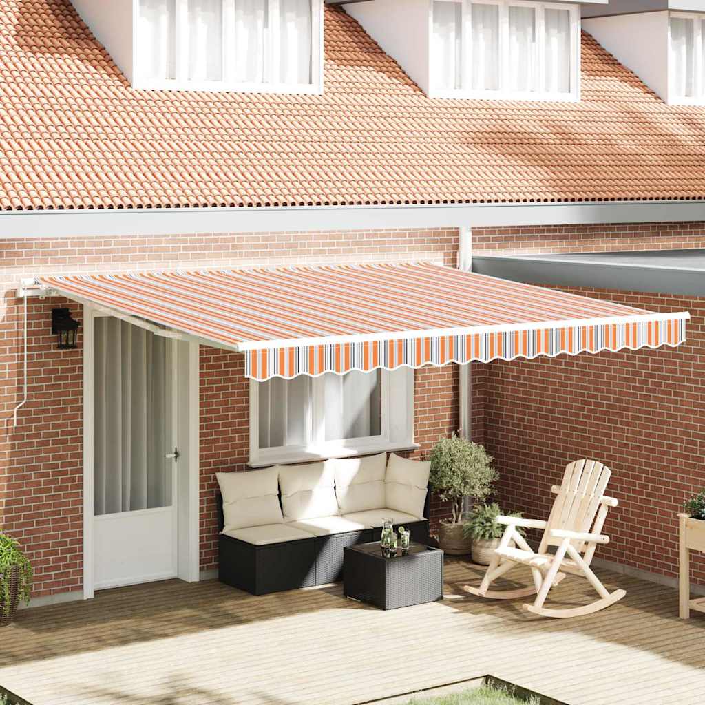 Retractable Awning Manual Multicolour 400 x 300 cm