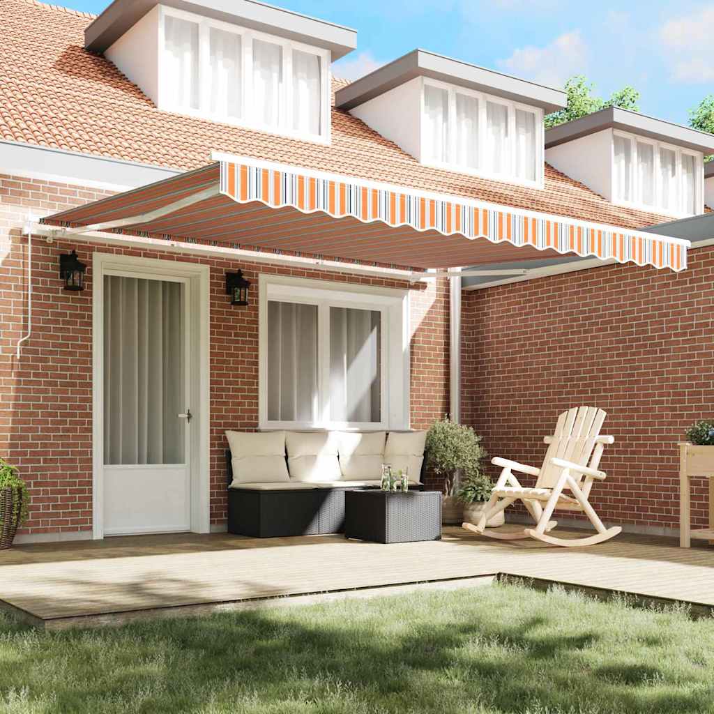 Retractable Awning Manual Multicolour 400 x 300 cm