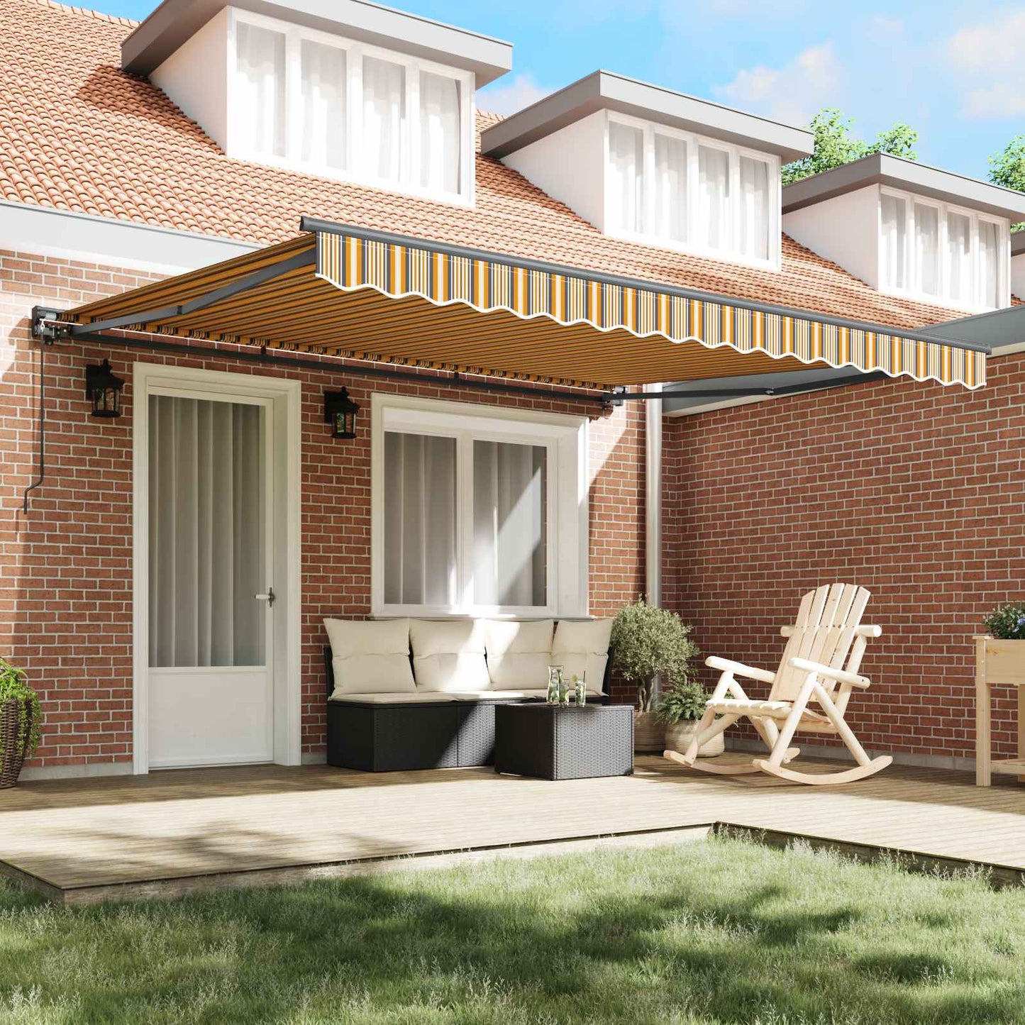 Awning Frame Yellow and Grey 400 x 300 cm