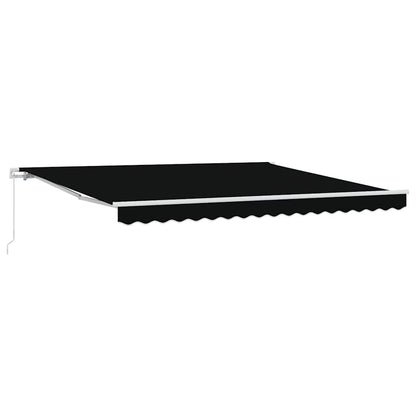 Retractable Awning Black 400 x 300 cm Polyester and Aluminium