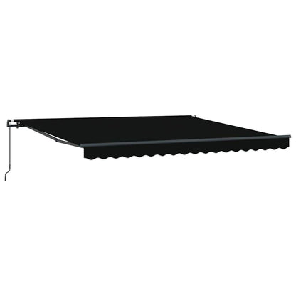 Retractable Awning Black 400 x 300 cm Polyester and Aluminium