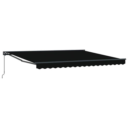Retractable Awning Black 400 x 300 cm Aluminium and Fabric