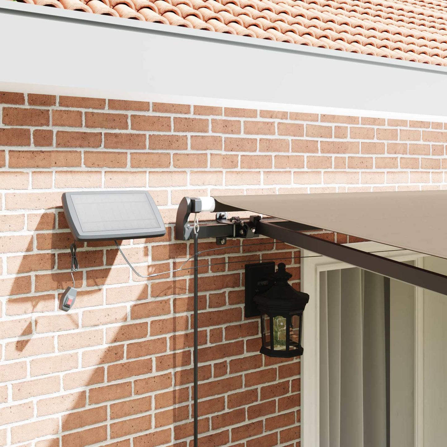 Retractable Awning Beige 400 x 300 cm Fabric and Aluminium