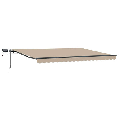 Retractable Awning Beige 400 x 300 cm Fabric and Aluminium