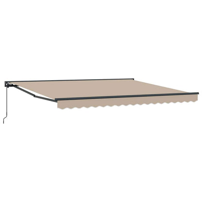 Awning Frame Beige 400 x 300 cm Polyester with PU coating