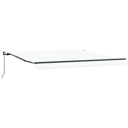 Retractable Awning White 400 x 300 cm Polyester and Steel