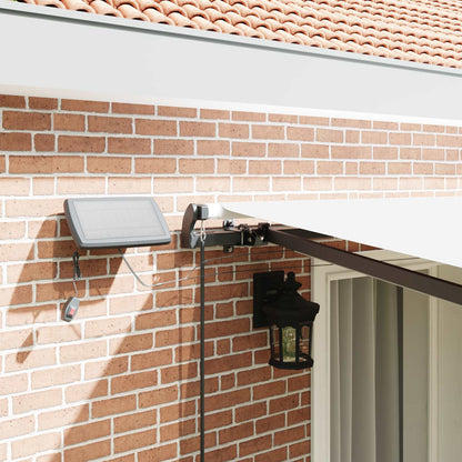 Retractable Awning White 400 x 300 cm Fabric