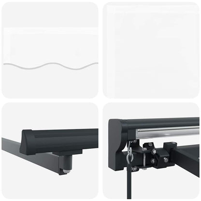 Awning Frame White 400 x 300 cm Polyester with PU coating