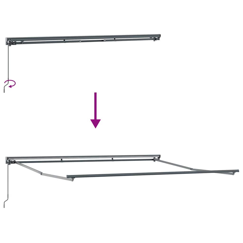 Awning Frame White 400 x 300 cm Polyester with PU coating