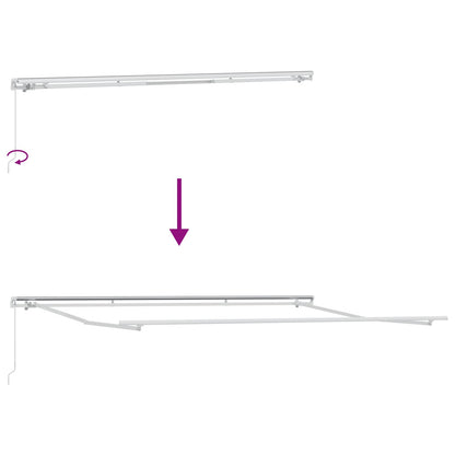 Retractable Awning Manual Multicolour 400 x 300 cm