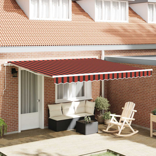 Retractable Awning Orange 400 x 350 cm Polyester and Aluminium