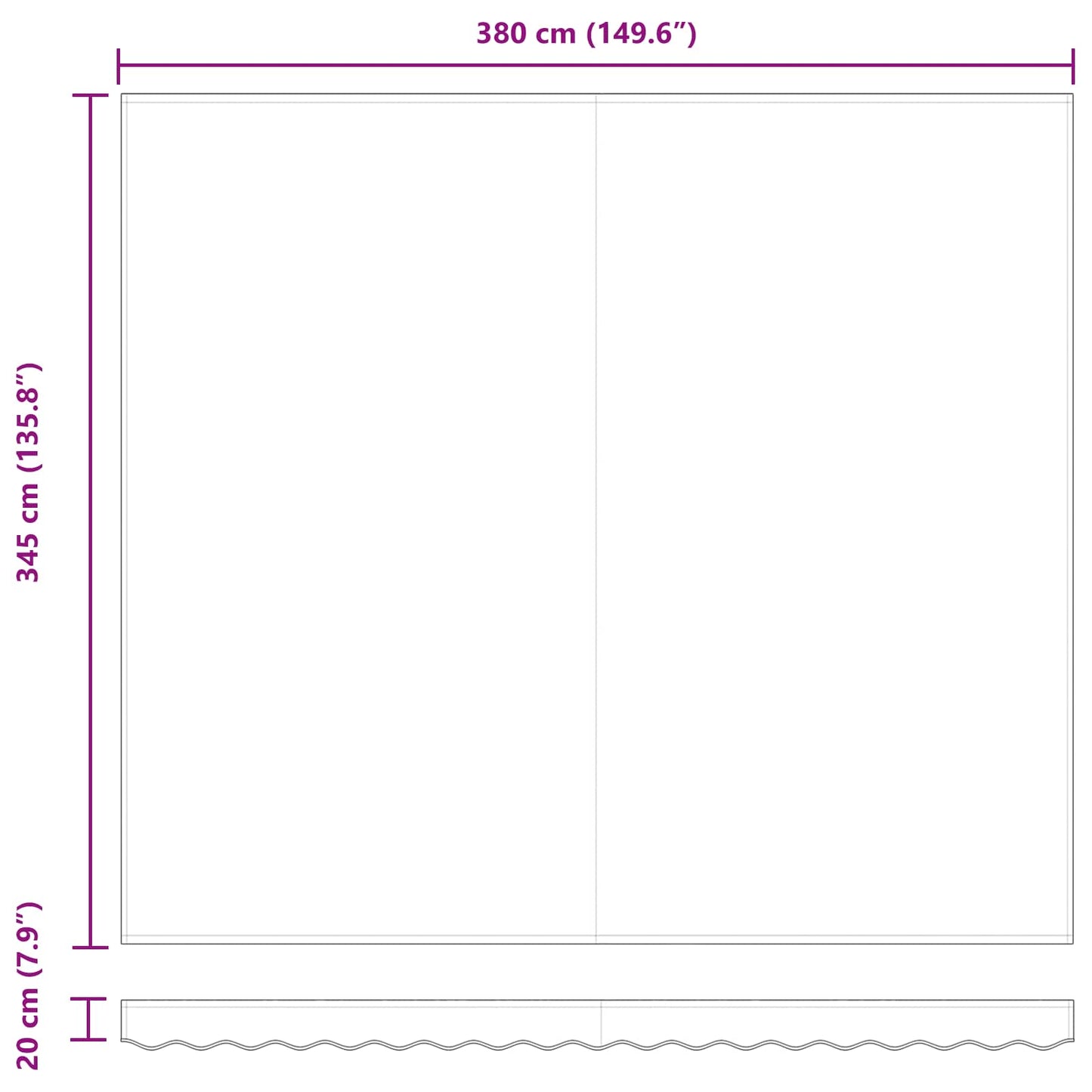 Retractable Awning Orange 400 x 350 cm Polyester and Aluminium