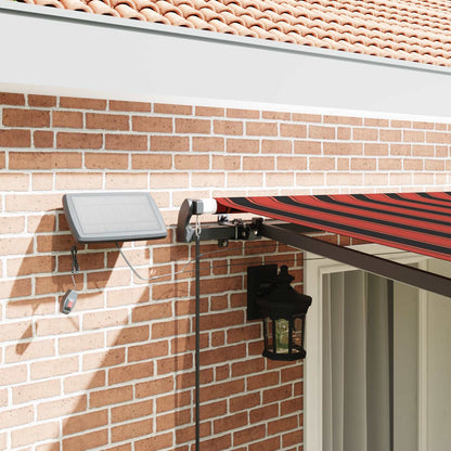 Retractable Awning Orange and brown 400 x 350 cm Fabric