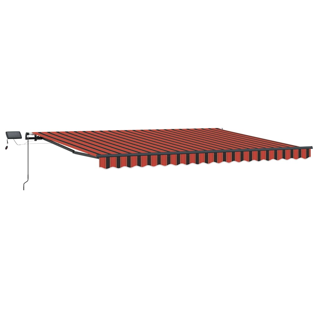Retractable Awning Orange and brown 400 x 350 cm Fabric